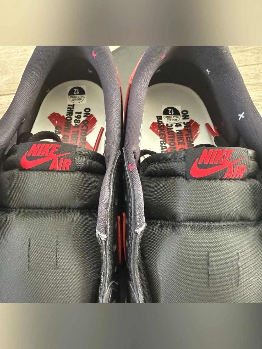 2026 Air Jordan 1 Retro Low OG Banned IW6276-001 Black Varsity Red White Sz 12